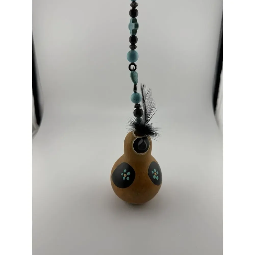 Gourd Quail Ornament Beth Cox Quail Run Studio Hand Painted Beads AZ